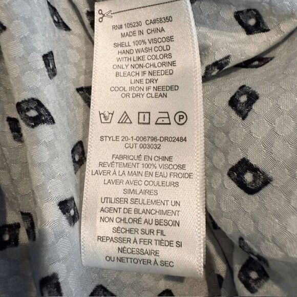 NWT Equipment Femme Absalone Shirt Dress "Sky Gray True Black" Size 2 - Picture 11 of 15